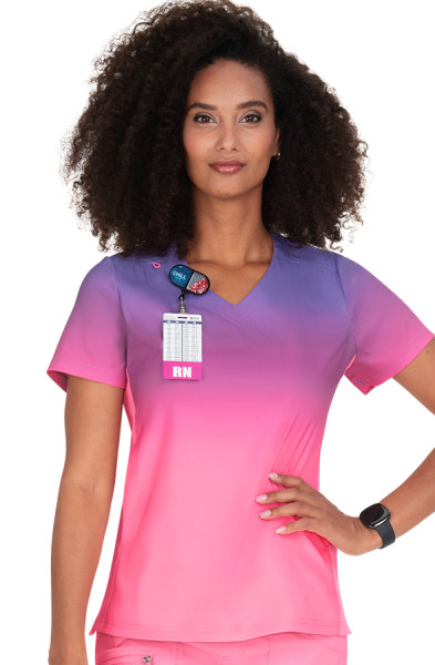  Happy Scrubs Women's Fuchsia Easter Print Scrub Top – 7 Pocket  Rounded V-Neck Medical Uniform (X-Small): Clothing, Shoes & Jewelry