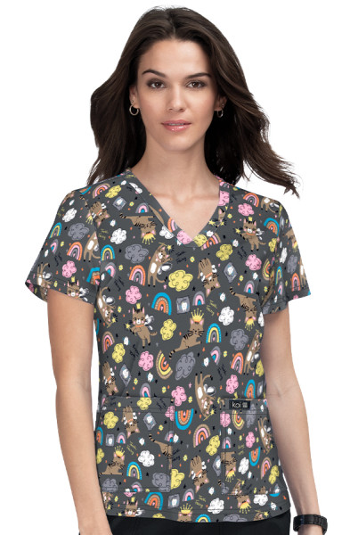  Happy Scrubs Women's Fuchsia Easter Print Scrub Top – 7 Pocket  Rounded V-Neck Medical Uniform (X-Small): Clothing, Shoes & Jewelry
