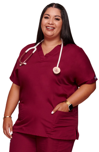 Cherokee Infinity Women Scrubs Top Mock Wrap CK608, Happy Pals, XX-Small :  : Clothing, Shoes & Accessories